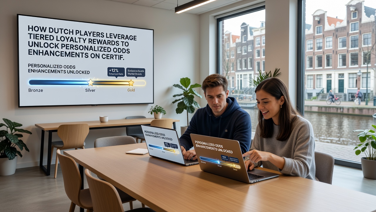 Mobiele app interface toont gelaagde loyaliteitslevels en gepersonaliseerde odds voor Nederlandse spelers