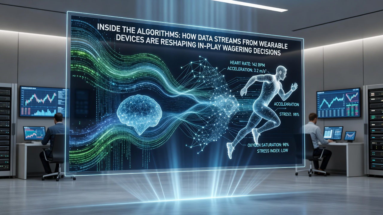 Realtime dashboards tonen hoe algoritmes biometrische data combineren met sportstatistieken voor dynamische wedopties
